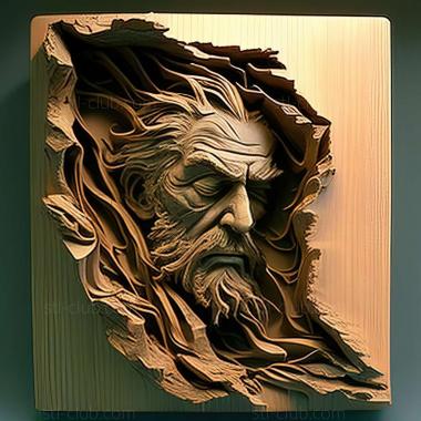 3D model Edward Charles Volkert American artist (STL)